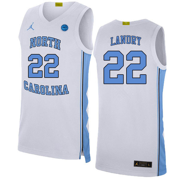 Men #22 Rob Landry North Carolina Tar Heels College Basketball Jerseys Stitched Sale-White - Click Image to Close